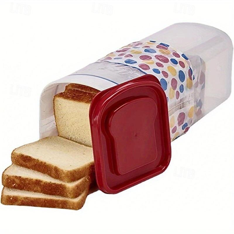 Bread Box, Fresh Bread Storage Container, Bread Loaf Storage Dispenser, Bread Toast Storage Box, Bread Storage Dispenser, Bread Crisper, Grain Storage Box, Ingredients To-Go Box, Food Storage Box4