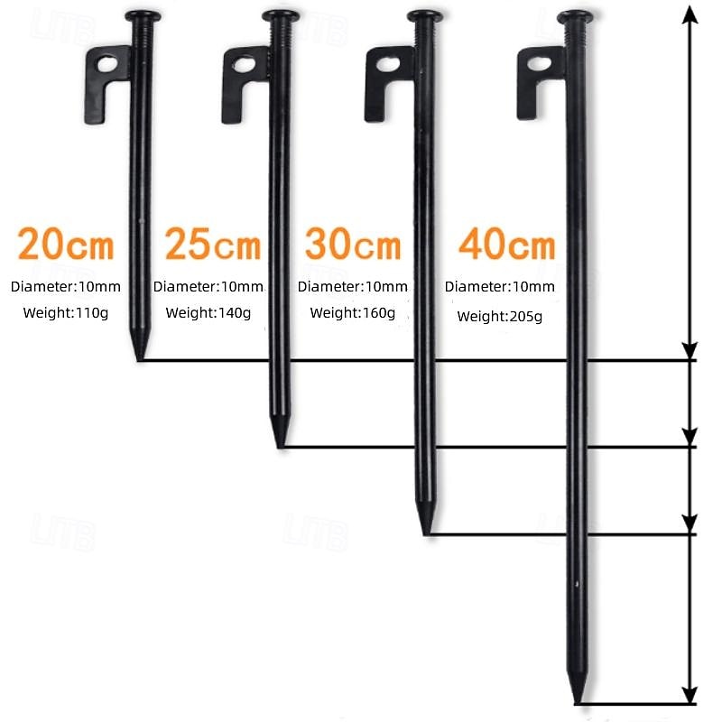 4pcs/6pcs Solid Bold Extended Outdoor Camping Nail Awning Tent Camping with Steel Nail Beach Camp Nail2