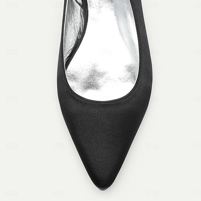 Women's Elegant Navy Blue Slingback Heels with Pointed Toe, Perfect for Weddings and Formal Events4