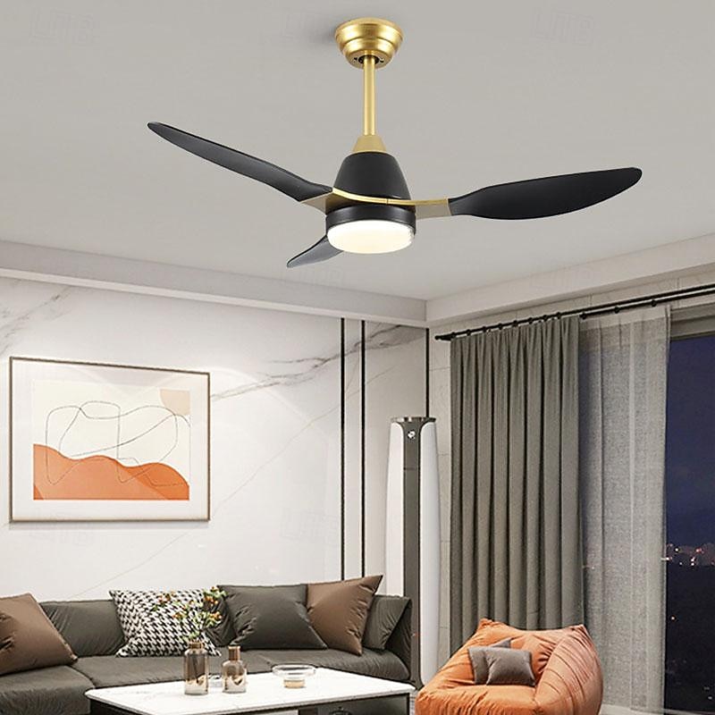 LED Ceiling Fan 1-Light 105 cm Single Design Island Design 3-Color-Light Metal Electroplated Painted Finishes Modern Nordic Style Bedroom 110-240V4