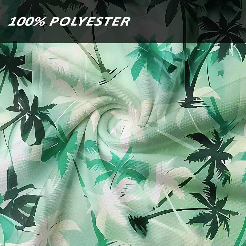 Kentucky Derby Men's Hawaiian Polo Shirts Golf Shirt Short Sleeve Polo Shirts Collared Shirts Beach Wear Vacation Wear Tropical Wear Party Outfits Buttons 3D Print Spring & Summer Green3