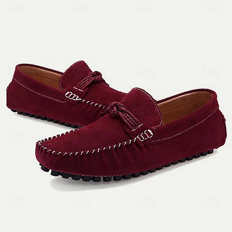 Men's Loafers & Slip-Ons Comfort Loafers Penny Loafers PU Leather Comfortable Slip Resistant Loafer Yellow-Brown Wine Black2