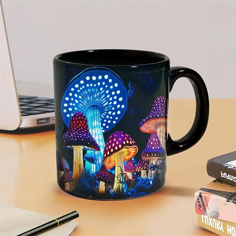 Mushroom Fantasy Mug - Trippy Misty Nature Design, Perfect Gift for Nature Lovers and Fantasy Enthusiasts4