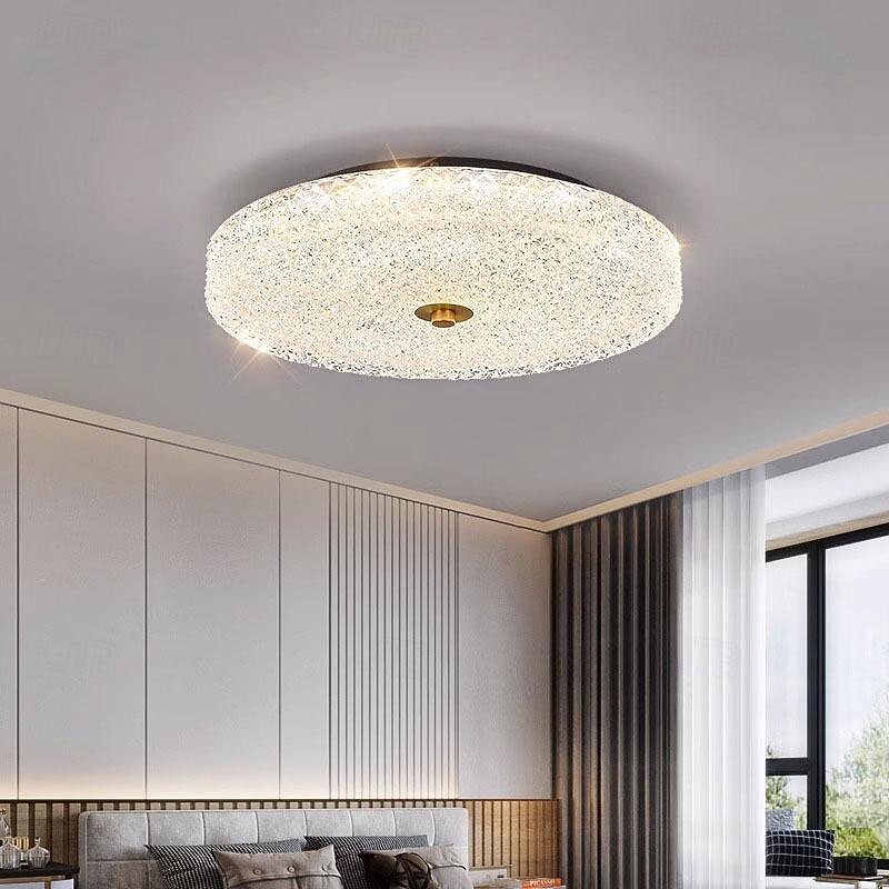 LED Ceiling Light 40 cm Round Crystal 3-Color Light Starlight Ceiling Lamp Bedroom Lamp Ceiling Light for Living Room Corridor 110-240V2