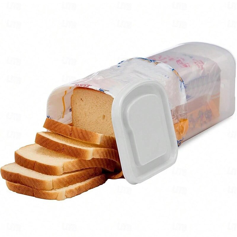 Bread Box, Fresh Bread Storage Container, Bread Loaf Storage Dispenser, Bread Toast Storage Box, Bread Storage Dispenser, Bread Crisper, Grain Storage Box, Ingredients To-Go Box, Food Storage Box2