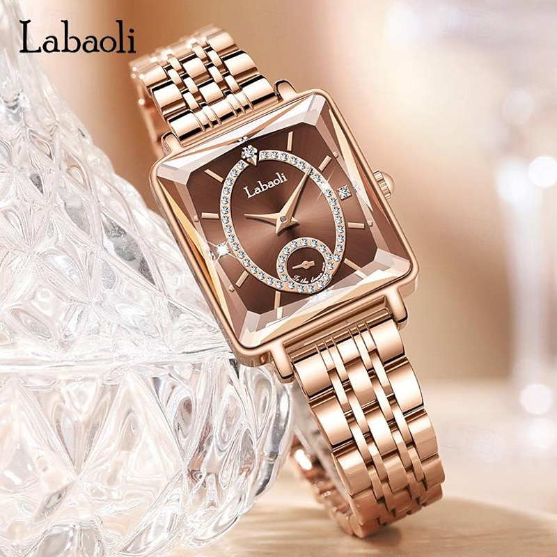 Labaoli Women Quartz Watch Creative Fashion Casual Wristwatch Waterproof Decoration Stainless Steel Watch2