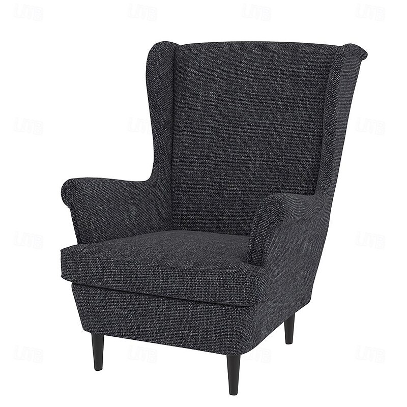 Wingback Chair Cover Armchair Cover Single Seat Solid Color Quilted Polyester Slipcovers STANDcover LITB PRIME cover 8