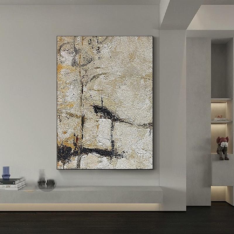 Beige Minimalist oil painting handmade Wall Art Large Abstract Minimalist Grey Painting hand painted Abstract Art painting On Canvas Modern Painting For Living Room bedroom hotel bar wall decoration4