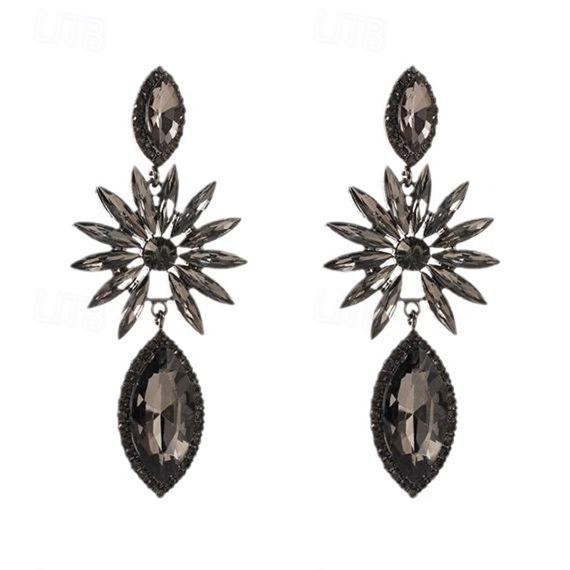 Women's Drop Earrings Geometrical Drop Precious Vintage Simple Imitation Diamond Earrings Jewelry Silver / Black / Gold For Wedding Party Gift 1 Pair3