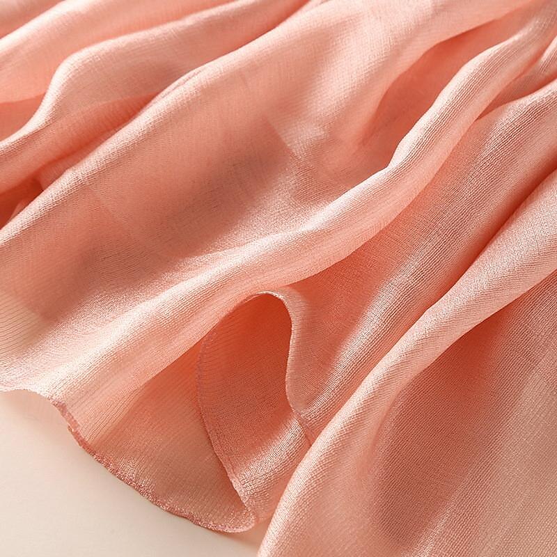 Women's Rectangle Scarf Street Daily Date Blue Pink Scarf Pure Color2