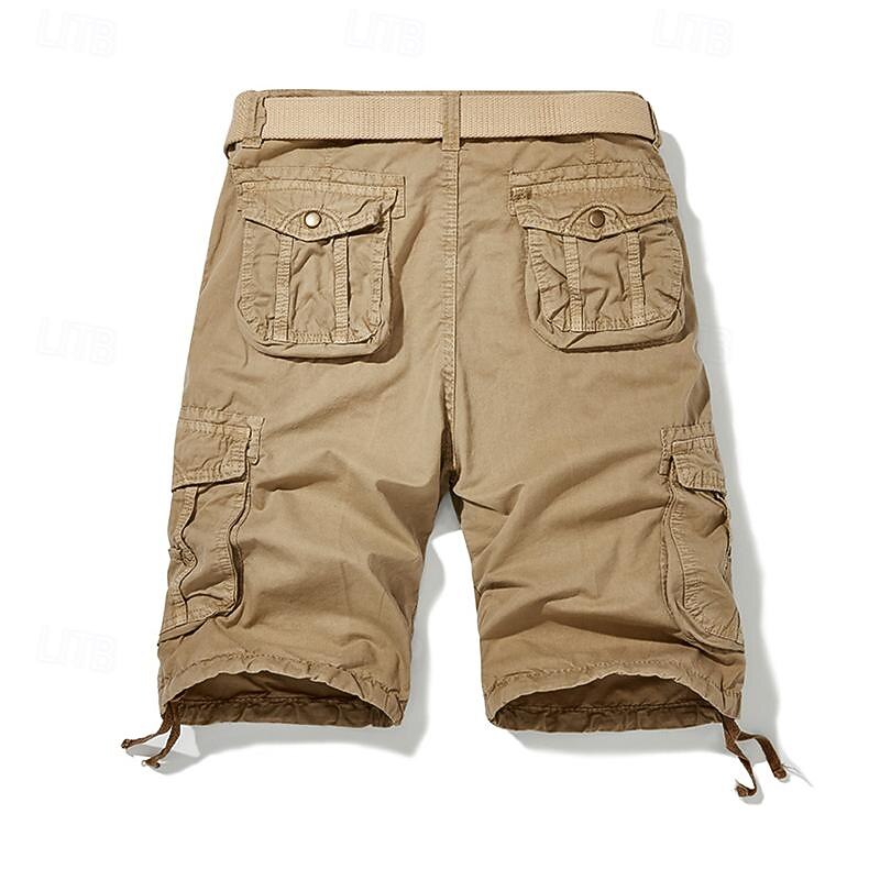 Men's Tactical Shorts Cargo Shorts Shorts Buttons Multi Pocket Plain Wearable Short Outdoor Daily Going out Fashion Classic Black Blue2
