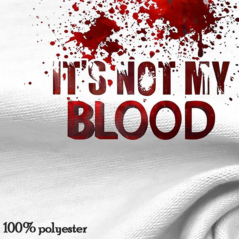 Halloween Men's Letter Graphic Prints Hand Henley Shirt Graphic Tee Vintage Shirt Short Sleeve T shirt 3D Print Henley Shirt Fashion Basic Casual Outdoor Daily Going out Black White Blue Spring3