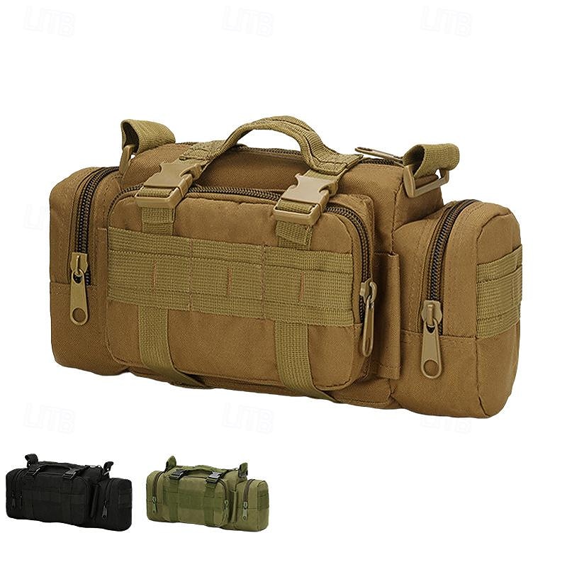 Fanny Pack Waist Bag / Waist pack Hiking Sling Backpack Wearable Multifunctional Lightweight Durable Breathable Outdoor Fishing Hiking Climbing Military Oxford Cloth Black Army Green Khaki