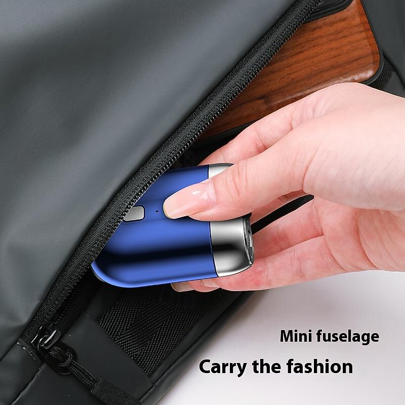 Men's Mini Electric Travel Razor USB Rechargeable Razor Washable Blades Face Beard Razor Pocket Car Home Razor4