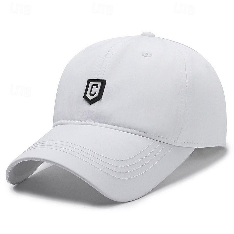 Men's Baseball Cap Sun Hat Trucker Hat Black White Polyester Fashion Casual Street Daily Solid Color Adjustable Sunscreen Breathable3