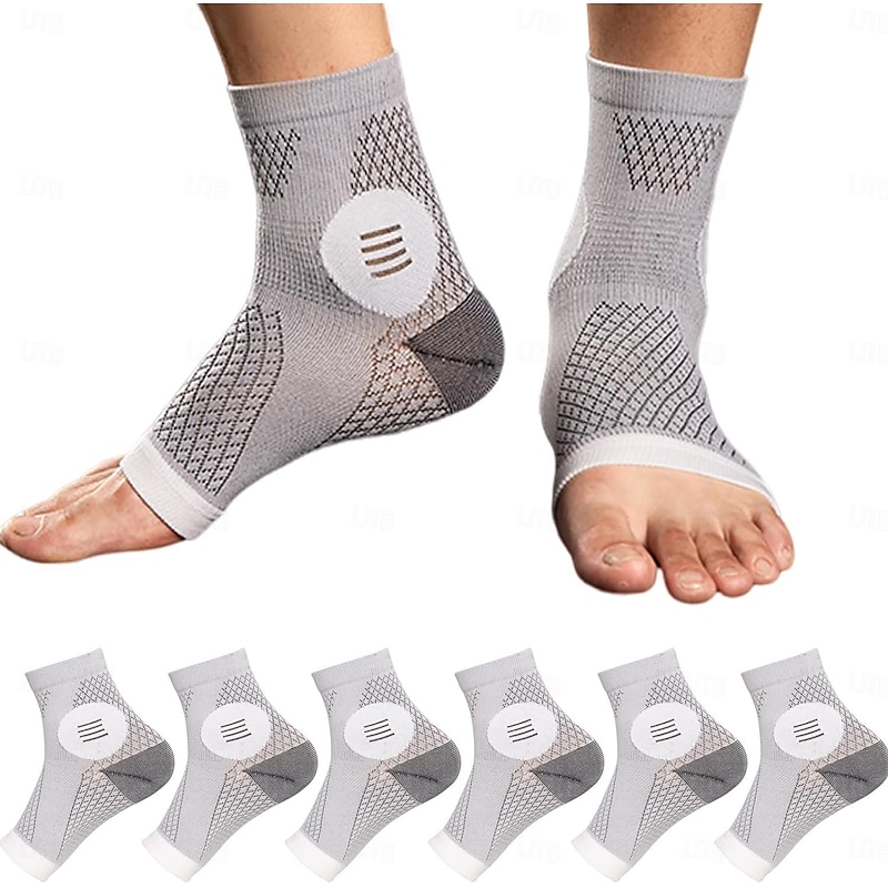 3Pairs Neuropathy Socks - Soothe Relief Compression Socks 20-30 mmHg - Comprex Ankle Sleeves for Arch Support, Achilles Tendonitis, and Foot Pain Relief