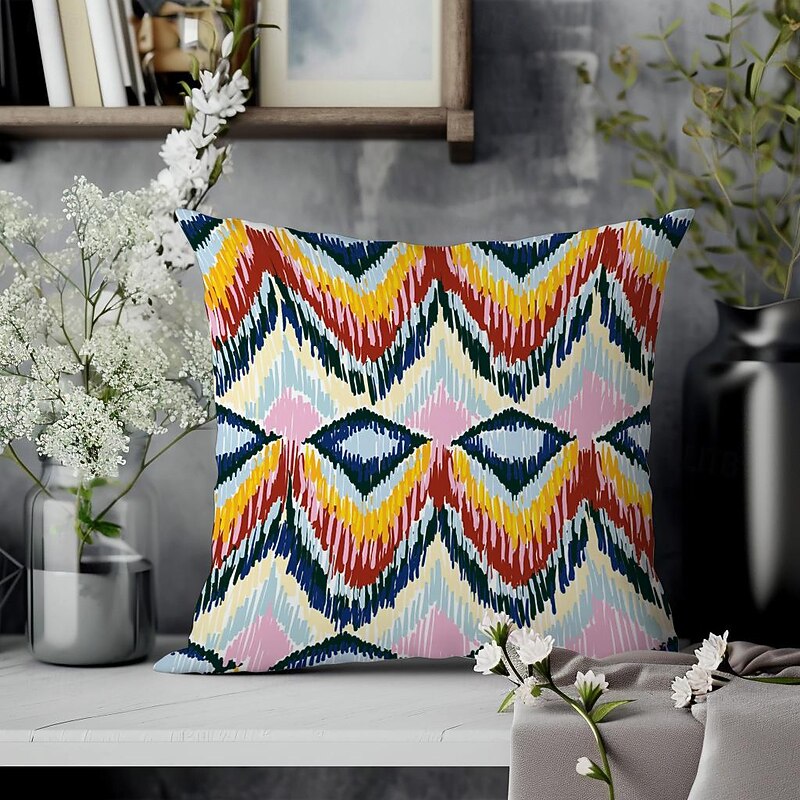 Bohemian Decorative Toss Pillows Cover 4PC Soft Square Cushion Case Pillowcase for Bedroom Livingroom Sofa Couch Chair2
