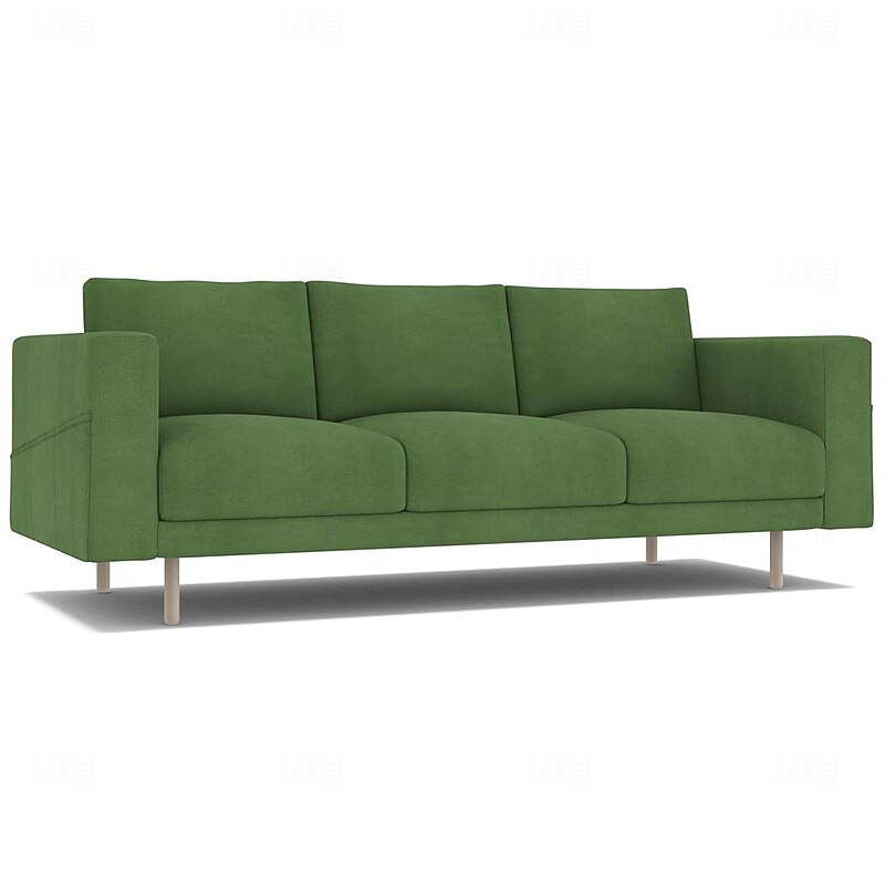 Velvet Sofa Cover Solid Color Quilted Velvet Slipcovers NORSBcover LITB PRIME cover