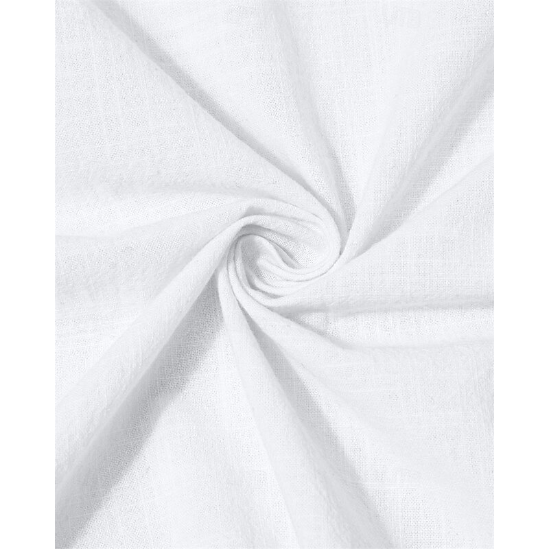 Men's Shirt Linen Shirt Summer Shirt Beach Wear Button Up Shirt Plain Casual Daily White Long Sleeve Collar Spring & Summer Clothing Apparel3