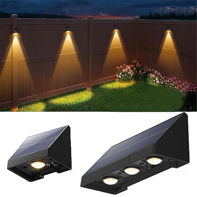 Modern Minimalist Solar Wall Washing Light, Sloar Step Stair Light Waterproof Courtyard Deck Light Garden Exterior Wall Outdoor Decor Solar Fence Lamp Garden courtyard lighting 1PC2