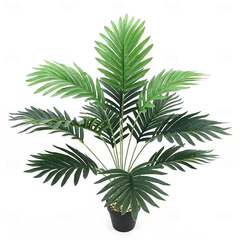 12 Head 68CM Artificial Palm Plants Leaves, Faux Fake Tropical Large Palm Tree Leaves Imitation Leaf Artificial Plants, Tropical Wedding Floral Arrangement Indoor Outdoor Decoration3