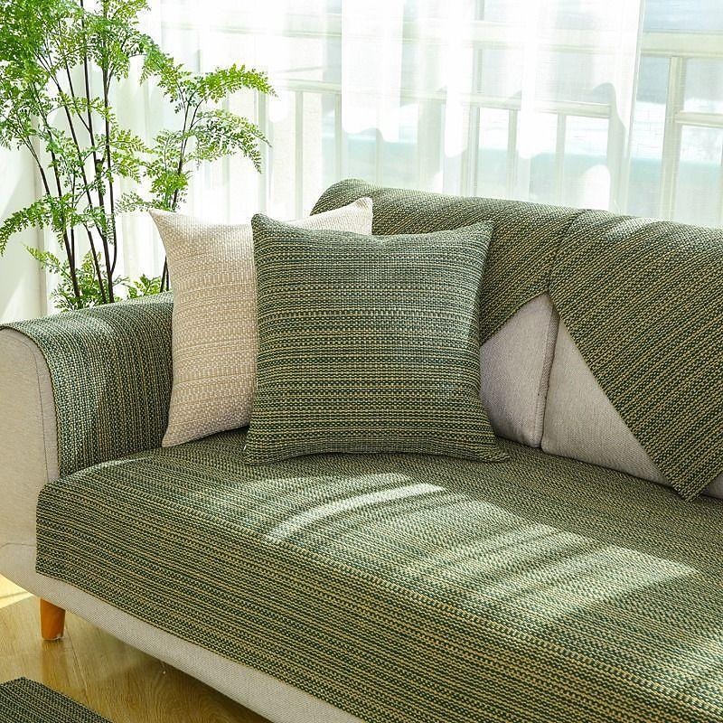 Cotton Linen Summer Mat Sofa Cushion Non-slip Cooling Back Cushion Seat Cushion Sofa Armrest Mat