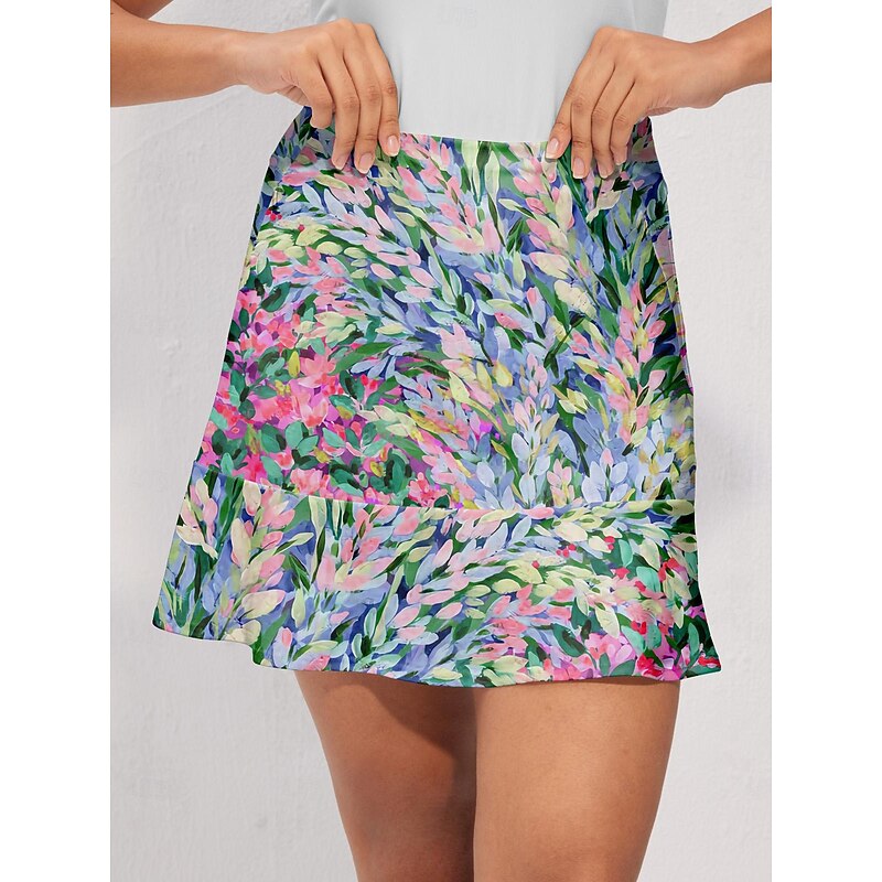 Women's Golf Skirts 17inch Pickleball Pink Skirt Ladies Golf Attire Clothes Outfits Wear Apparel