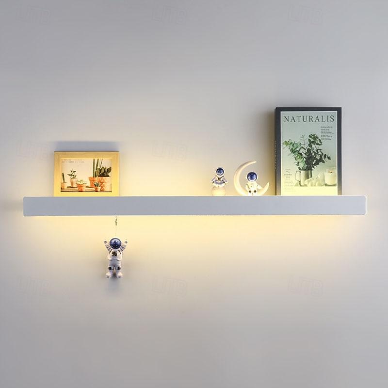 LED Wall Light Warm White Shelf Wall Mount Lighting Fixture Rectangular Indoor Display Shelves Wall Lights Elegant Frosted Acrylic Anti Rust 85-265V3