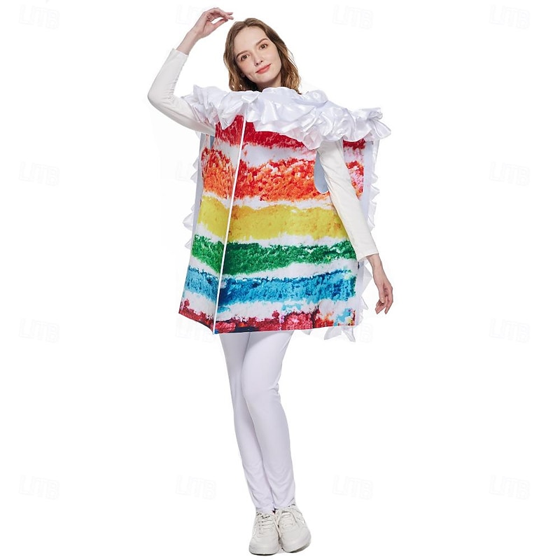 Rainbow Halloween Cosplay Costume LGBT LGBTQ Carnival Costume Cosplay Funny Costume Adults' Men's Women's Masquerade Carnival Masquerade Pride Parade Easy Halloween Costumes Dress Up2