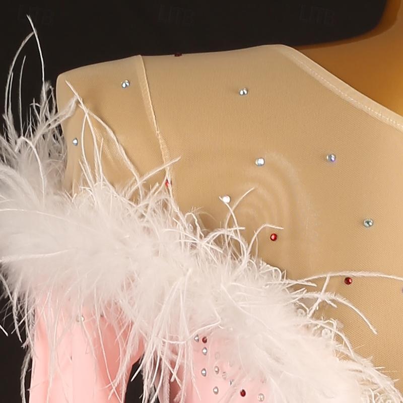 Ballroom Dance Dress Crystals / Rhinestones Women's Performance Daily Wear Long Sleeve Spandex4