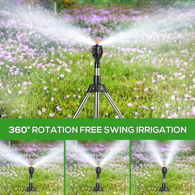 Rotating Tripod Sprinkler, 360 Degree Rotating Tripod Sprinkler, Garden Watering Irrigation System Tripod Automatic Rotating Sprinkler2