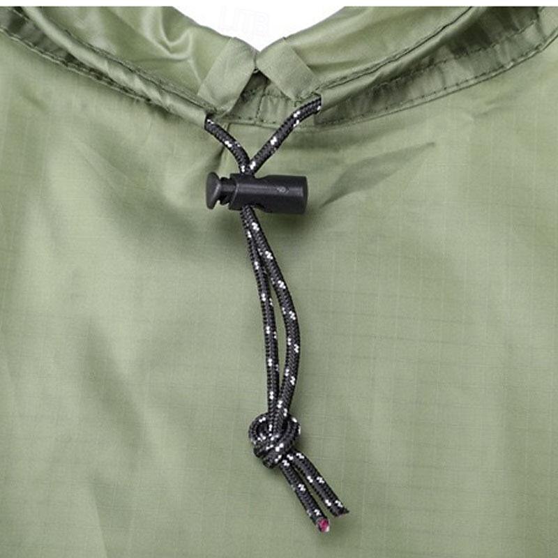 Unisex Hiking Raincoat Outdoor 3 In 1 Waterproof Lightweight Picnic Tarp Hiking Outfits Hiking Clothes Spring Autumn / Fall Hoodie Raincoat Rain Poncho Solid Color Black Army Green Blue4