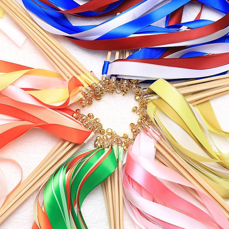 10PCS LGBT Pride Colorful Ribbon Fairy Stick Magic Stick Decoration Party Warmth