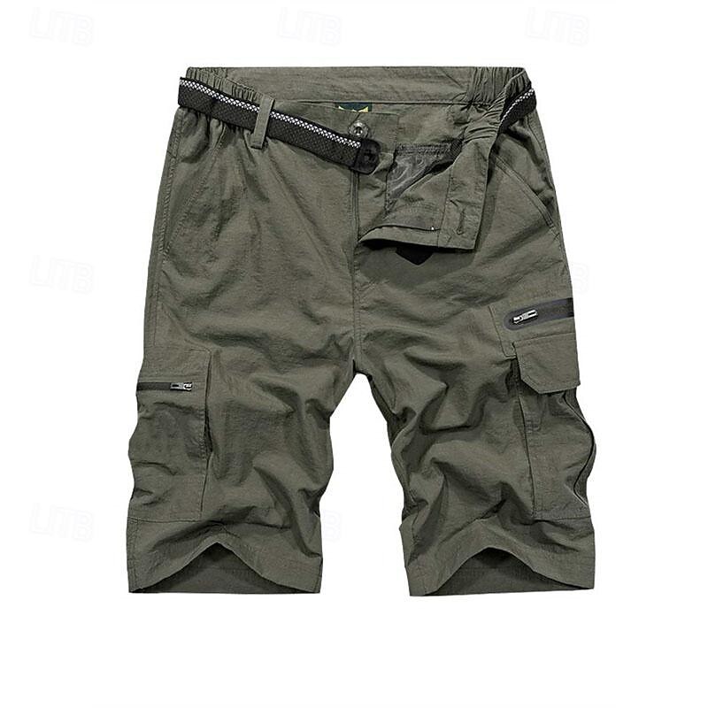 Men's Cargo Shorts Hiking Shorts Military Summer Outdoor Regular Fit Waterproof Quick Dry Breathable Shorts Zipper Pocket Black Army Green Hunting Climbing Camping / Hiking / Caving M L XL XXL XXXL2