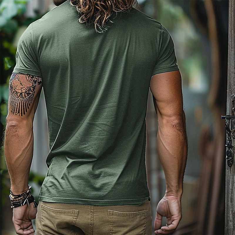 Men's Tribal Bandana Print T Shirt T shirt 3D Print Crew Neck Shirt Vacation Ethnic Athleisure Sports Outdoor Casual Hiking Green Summer Spring Clothing Apparel S M L XL XXL XXXL2