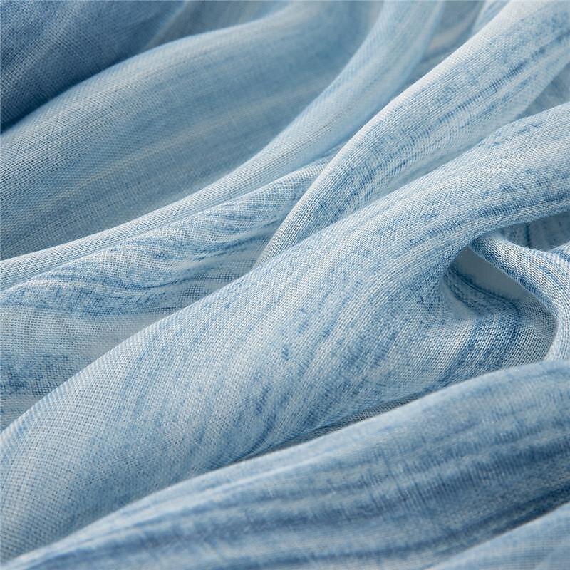 Women's Rectangle Scarf Street Daily Date Blue Pink Scarf Stripe3