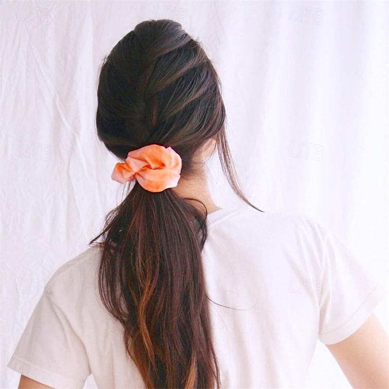 10 Piece Set of White Headbands Used for Tie Dyeing Party Supplies White Cotton Hair Elastic Ponytail Stabilizer for Women's Headbands4