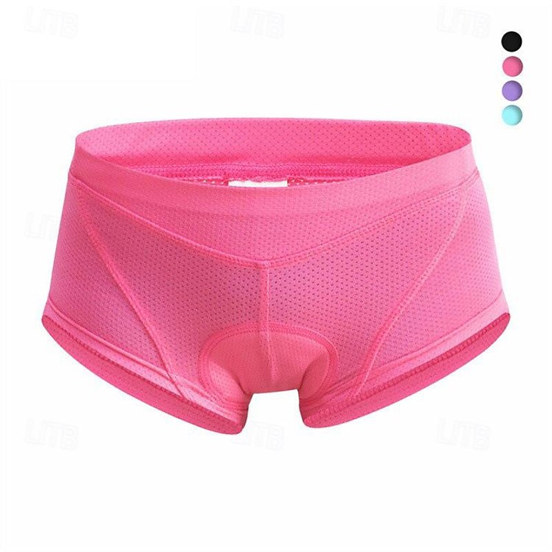 WOSAWE Women's Solid Color Cycling Underwear Cycling Padded Shorts Bike Underwear Shorts Padded Shorts / Chamois Slim Fit Sports Quick Dry High Elasticity Comfortable Breathable Black Pink Clothing