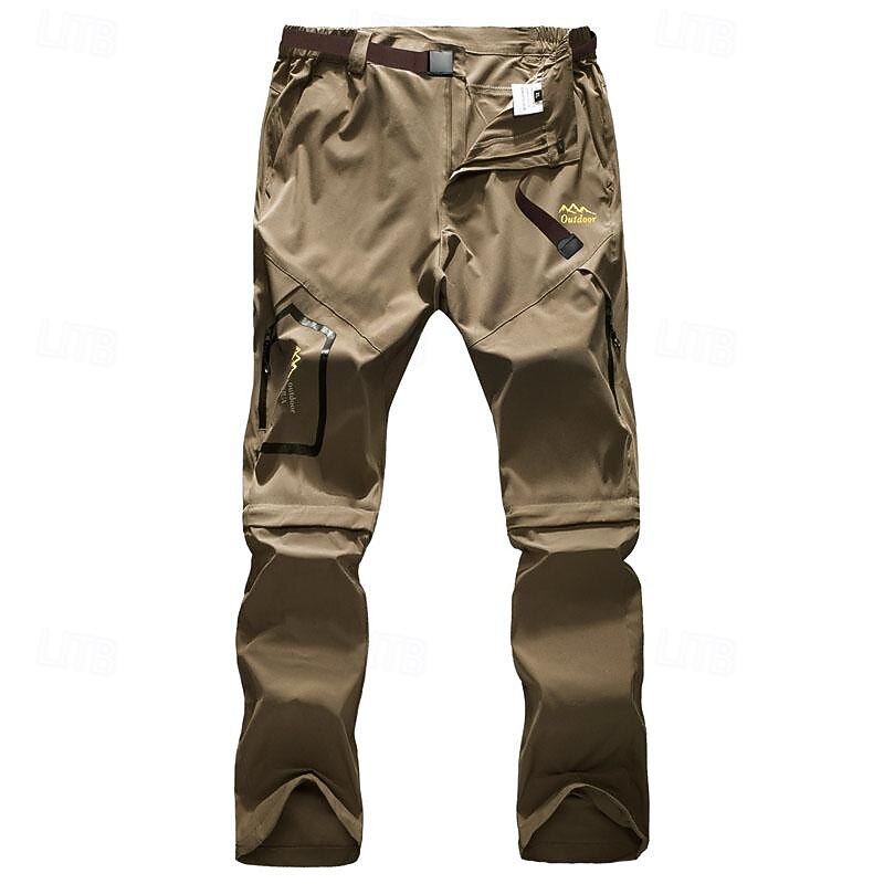 Men's Cargo Pants Hiking Pants Trousers Tactical Pants Military Outdoor Regular Fit Waterproof Quick Dry Breathable Pants / Trousers Detachable Design Black Army Green Hunting Climbing Camping3
