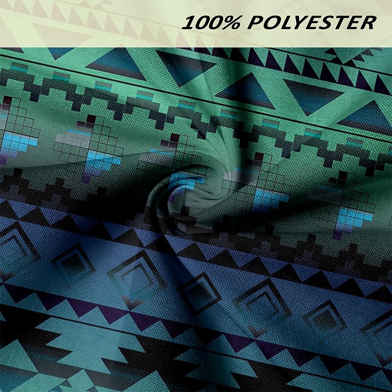 Men's Tribal Southwestern Print Shirt Western Shirt Cowboy Shirt Long Sleeve Western Style Tribal Outdoor Summer Spring Fall Shirt Collar Blue3