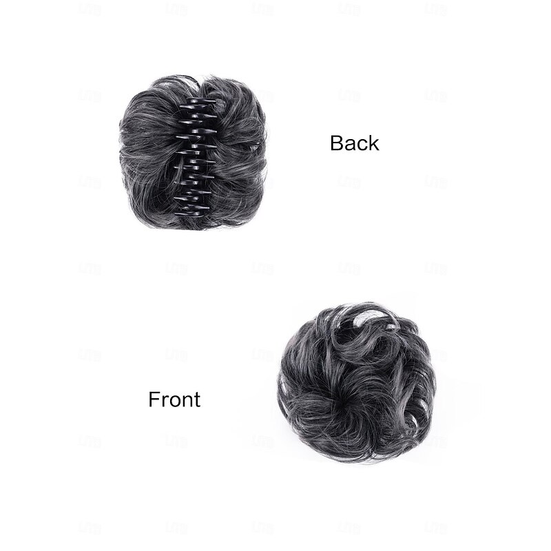 Claw Clip Hair Piece Synthetic Hair Buns Wavy Curly Chignon Hair Bun Extensions Tousled Updo Hair Buns Claw Ponytail Hairpieces Hair Scrunchie with Clip for Women2