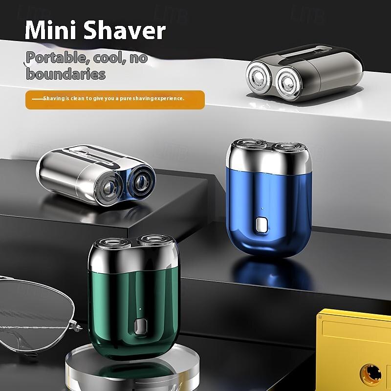 Men's Mini Electric Travel Razor USB Rechargeable Razor Washable Blades Face Beard Razor Pocket Car Home Razor