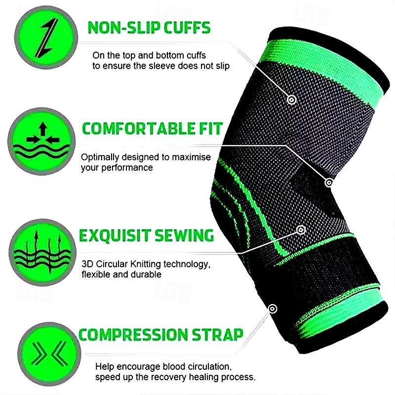 1PC Elbow Brace For Tendonitis And Tennis Elbow, Elbow Compression Sleeve, Tennis Elbow Brace For Women And Men, Adjustable Strap For Tennis Elbow, Weightlifting, Workouts, During Fitness Activity4