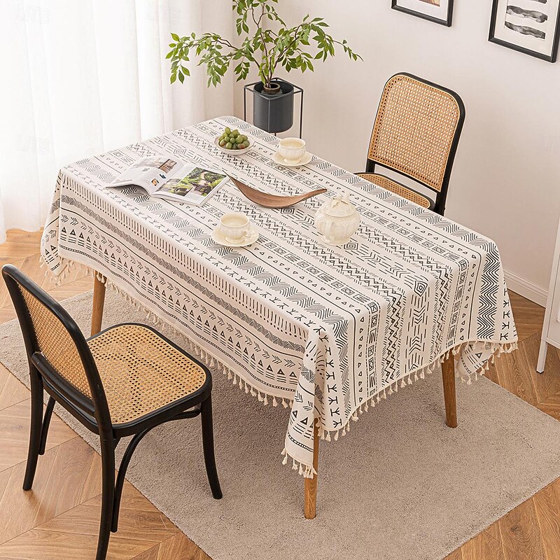 Bohemian Fringed Tablecloth2