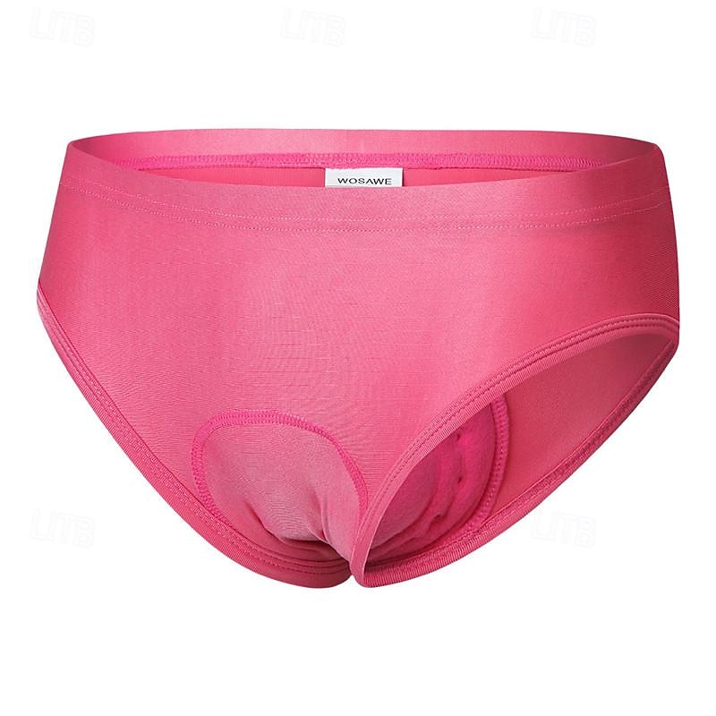 WOSAWE Women's Solid Color Cycling Underwear Cycling Padded Shorts Bike Shorts Underwear Shorts Slim Fit Sports Quick Dry High Elasticity Comfortable Breathable Black Pink Spandex Clothing Apparel2