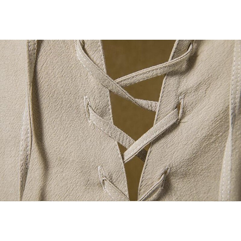 Medieval Renaissance 17th Century Blouse / Shirt Pirate Warrior Vikings Fancy Dress Men's Halloween Carnival Masquerade Performance Dailywear LARP Adults' Shirt2