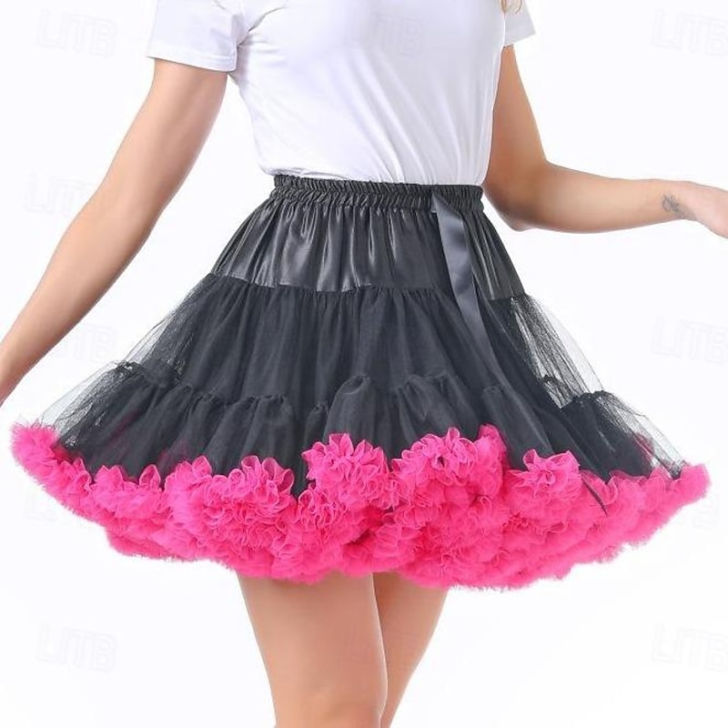 Retro Vintage 1950s Petticoat Hoop Skirt Tutu Under Skirt Princess Fancy Dress Women's Halloween Carnival Masquerade Bachelorette Party Adults Skirts4
