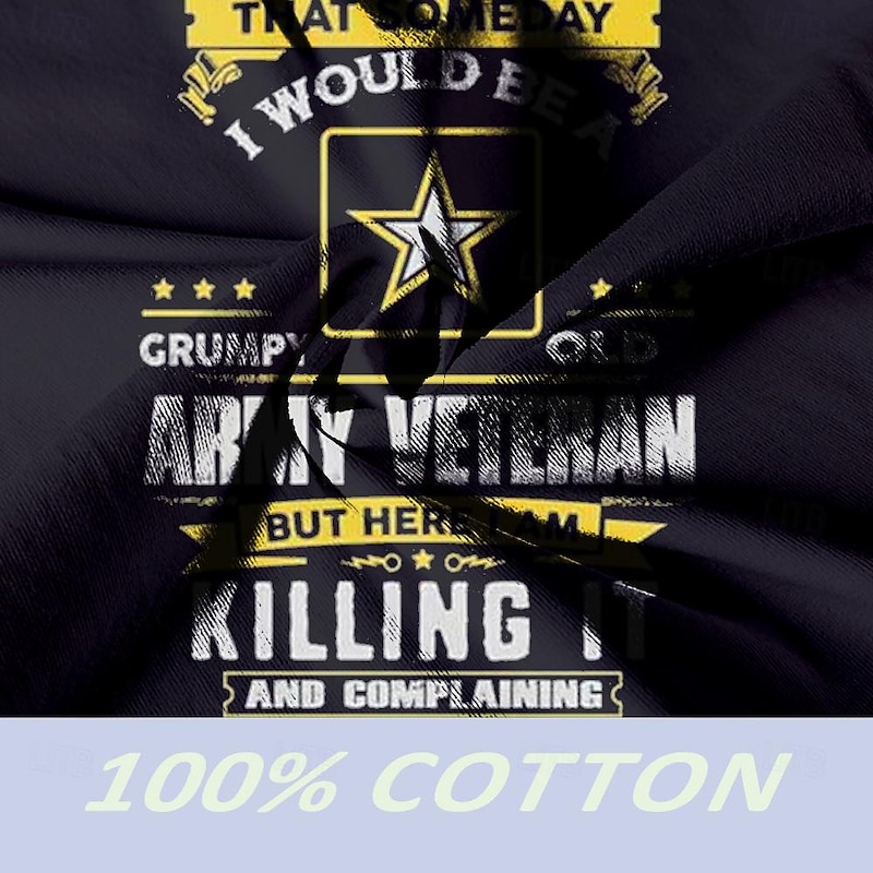 Veterans Day Men's Patriot Patriotic Veteran Soldier Army T shirt Tee Top 100% Cotton Short Sleeve Graphic Shirt Black Comfortable Tee Street Holiday Fashion Designer3
