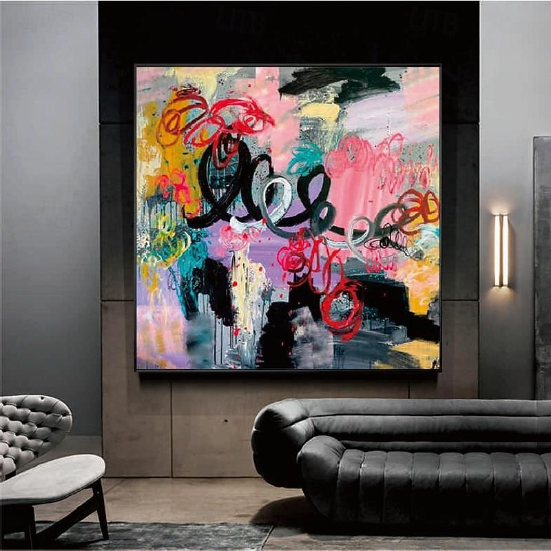 Large Modern Abstract Colorful Paintings On Canvas handmade Acrylic Painting Modern Fine Art hand painted Wall Expressionist Fireplace Oil Painting Vibrant Art oil painting4