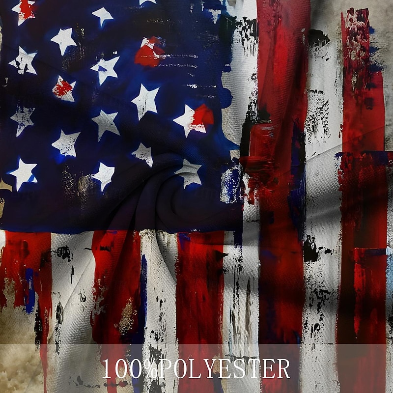 American Independence Day Men's American Flag Veterans Polo Shirts Golf Shirt Short Sleeve Polo Shirts Collared Shirts Casual Streetwear Vacation Wear Party Outfits Buttons 3D Print Spring & Summer3